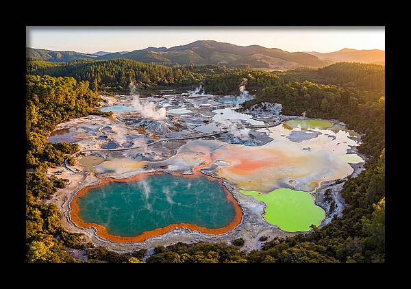 Wai O Tapu Thermal Wonderland Aerial View