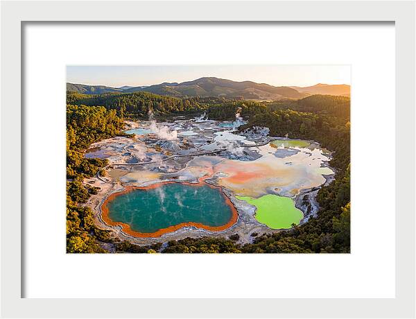 Wai O Tapu Thermal Wonderland Aerial View