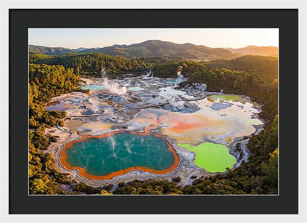 Wai O Tapu Thermal Wonderland Aerial View