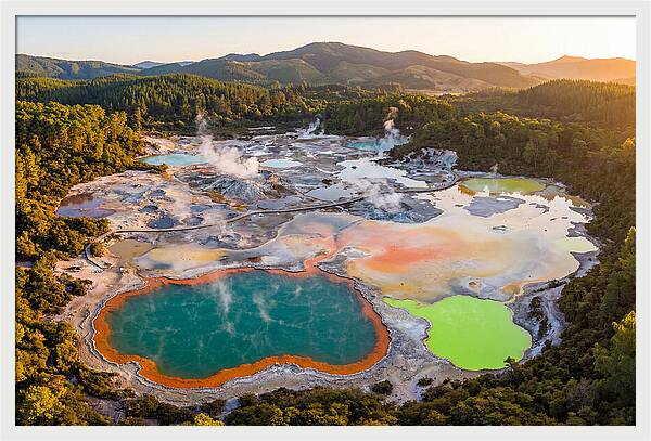 Wai O Tapu Thermal Wonderland Aerial View