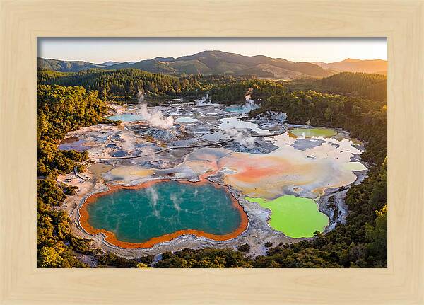 Wai O Tapu Thermal Wonderland Aerial View