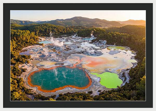Wai O Tapu Thermal Wonderland Aerial View