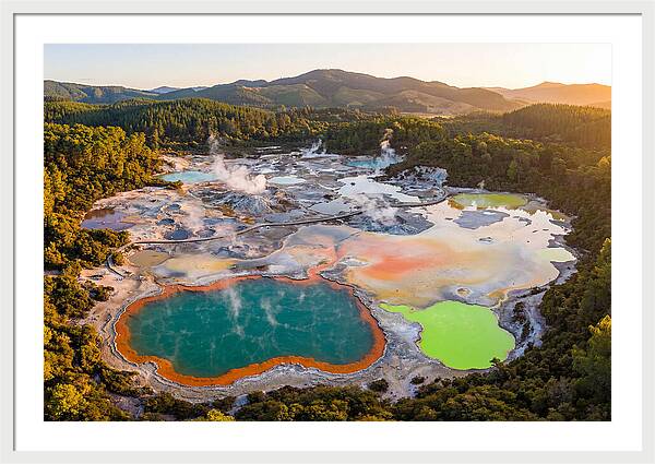 Wai O Tapu Thermal Wonderland Aerial View