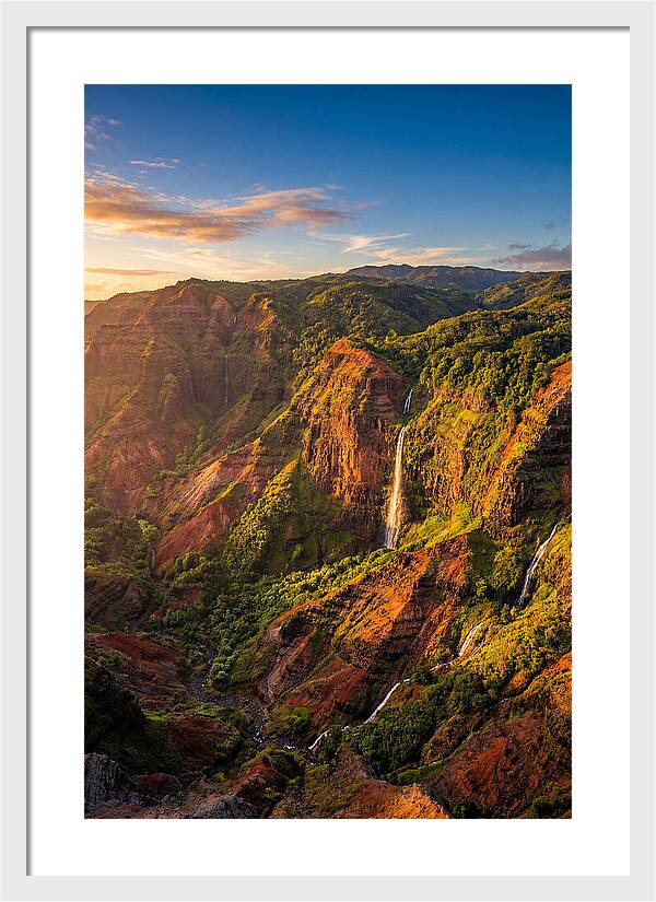 Waimea Canyon At Golden Hour
