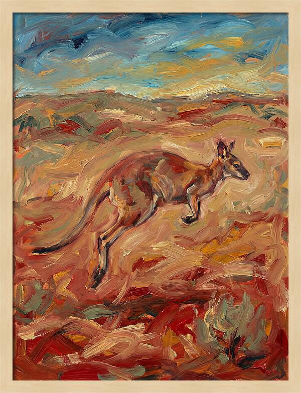Wallaby In Motion
