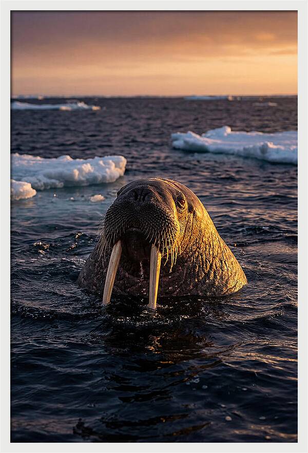 Walrus Emerging From The Water