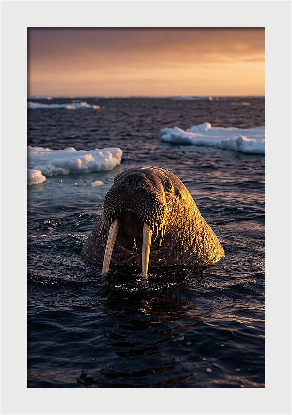 Walrus Emerging From The Water