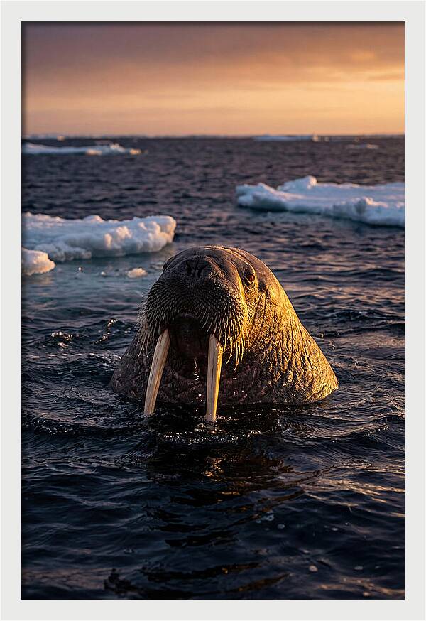 Walrus Emerging From The Water