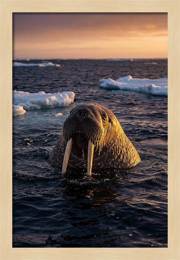 Walrus Emerging From The Water