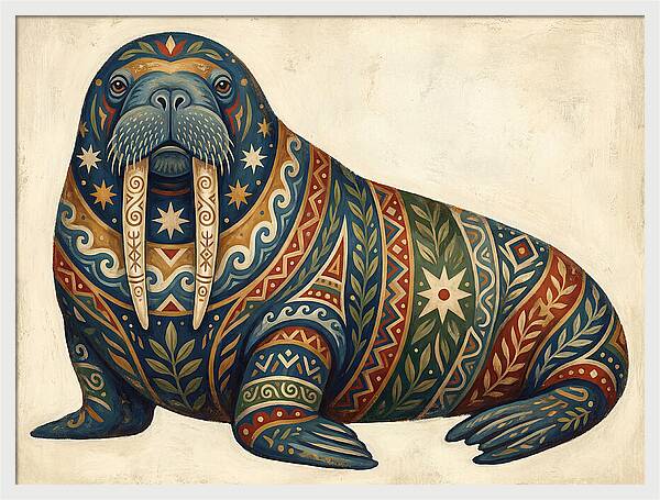 Walrus With Folk Patterns