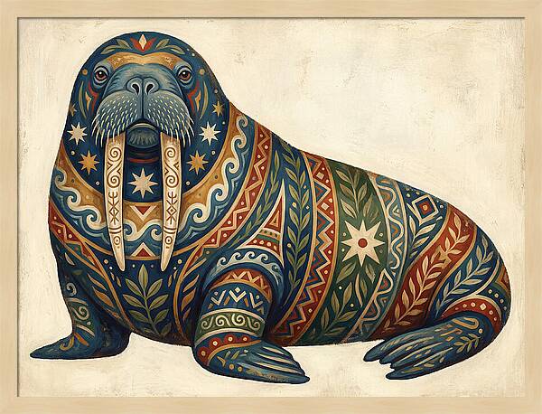 Walrus With Folk Patterns