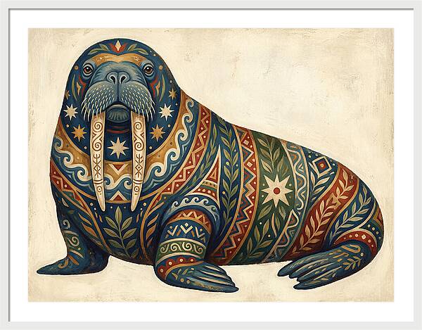 Walrus With Folk Patterns