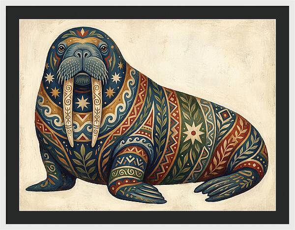 Walrus With Folk Patterns