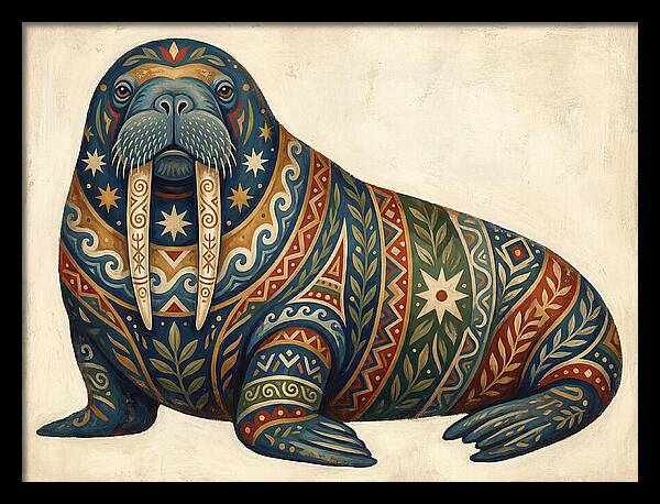Walrus With Folk Patterns
