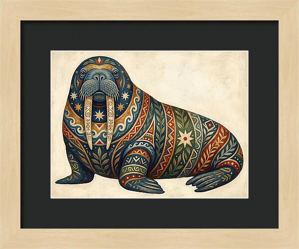 Walrus With Folk Patterns