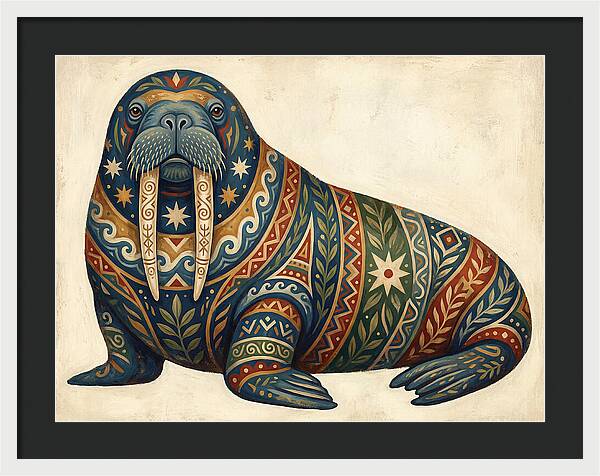 Walrus With Folk Patterns