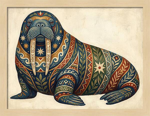 Walrus With Folk Patterns