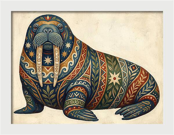 Walrus With Folk Patterns