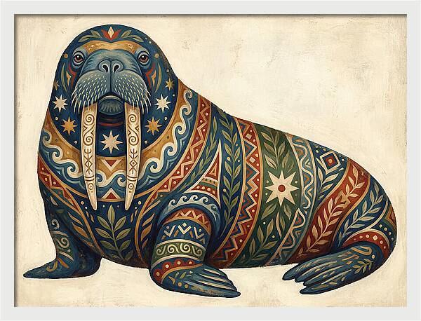 Walrus With Folk Patterns