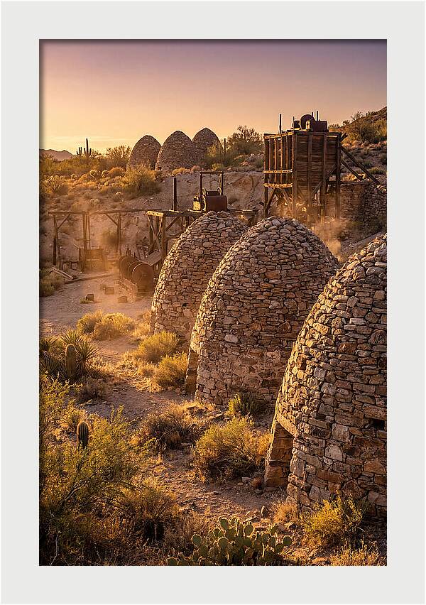 Ward Charcoal Ovens At Dusk