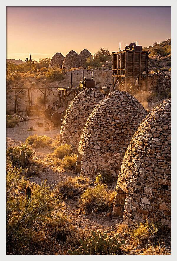 Ward Charcoal Ovens At Dusk