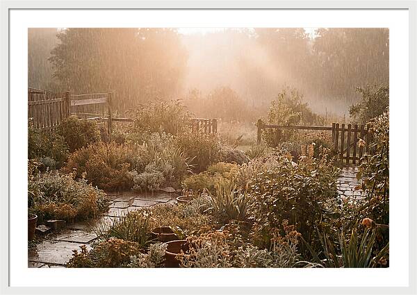 Warm Summer Rain On Garden