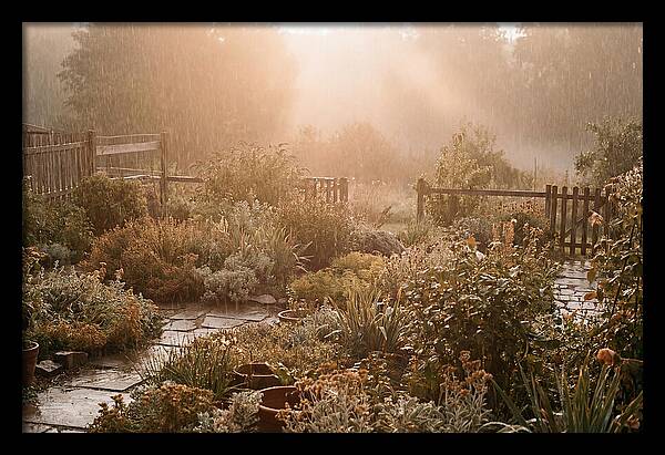 Warm Summer Rain On Garden