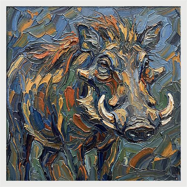 Warthog In Vibrant Colors