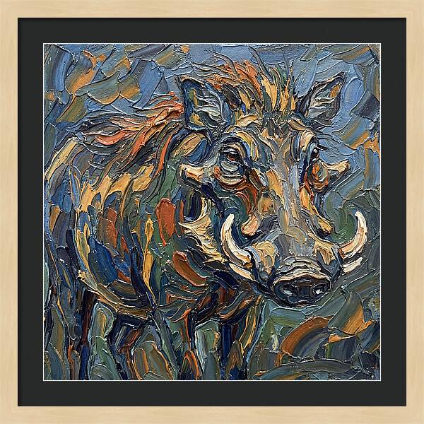 Warthog In Vibrant Colors