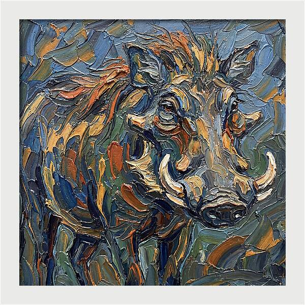 Warthog In Vibrant Colors