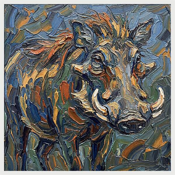Warthog In Vibrant Colors