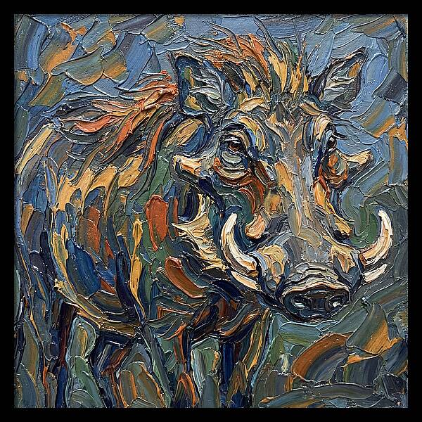 Warthog In Vibrant Colors