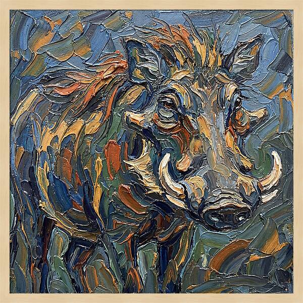 Warthog In Vibrant Colors