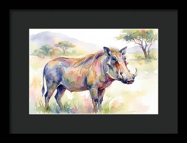 Warthog In Watercolor Splendor