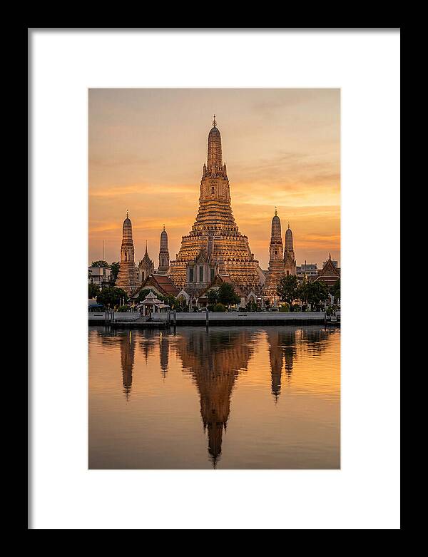 Wat Arun Temple At Golden Hour