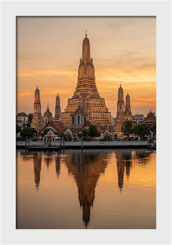 Wat Arun Temple At Golden Hour