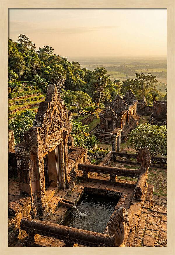 Wat Phu Temple At Golden Hour