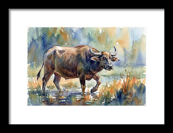 Water Buffalo In Tranquil Waters