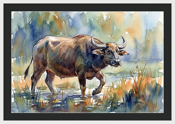 Water Buffalo In Tranquil Waters