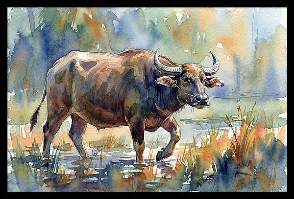 Water Buffalo In Tranquil Waters