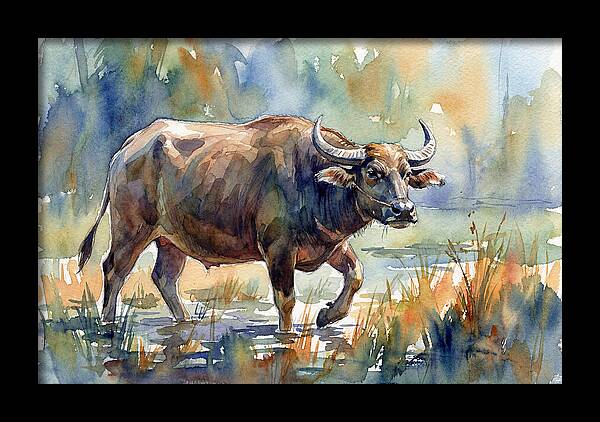 Water Buffalo In Tranquil Waters