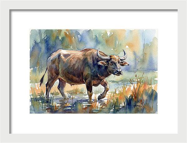 Water Buffalo In Tranquil Waters