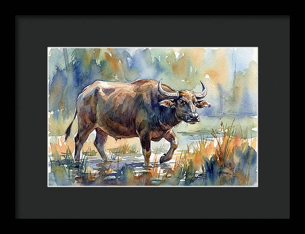 Water Buffalo In Tranquil Waters