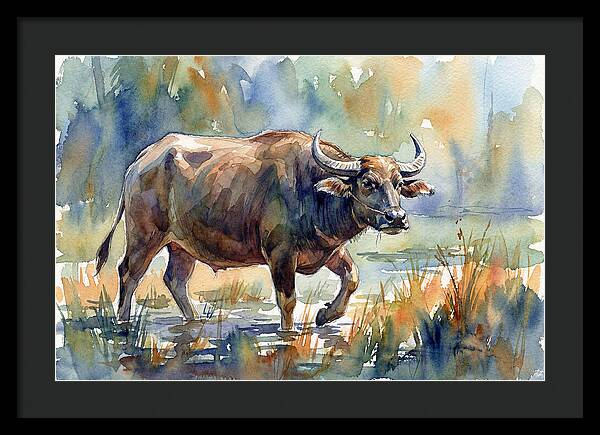 Water Buffalo In Tranquil Waters