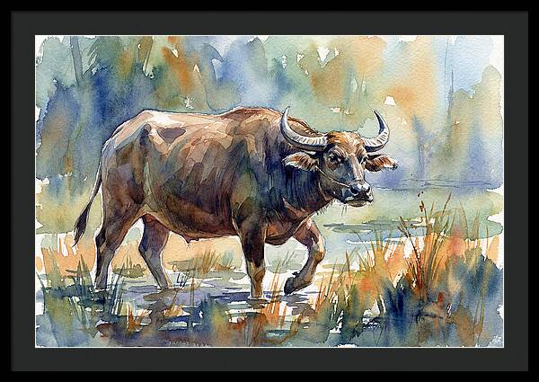 Water Buffalo In Tranquil Waters