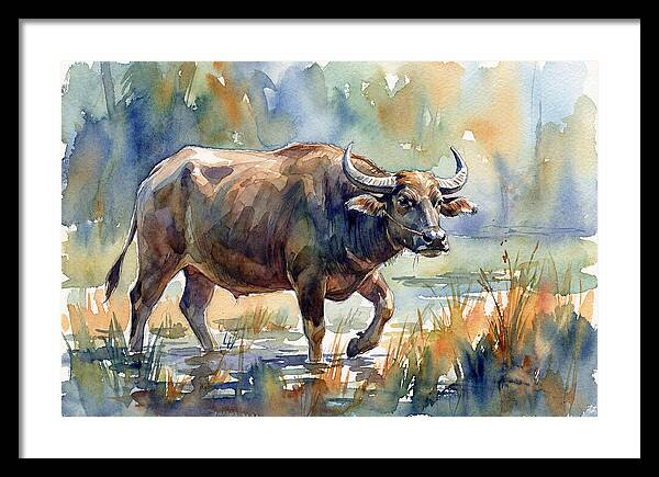 Water Buffalo In Tranquil Waters