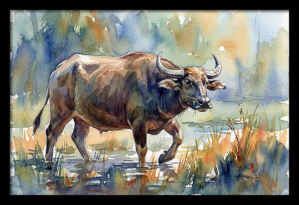Water Buffalo In Tranquil Waters