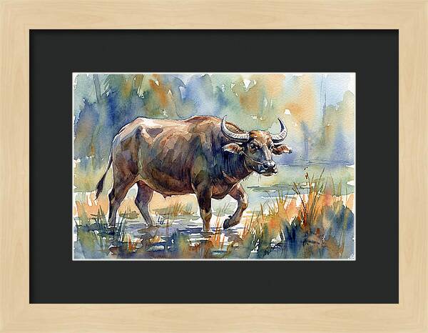 Water Buffalo In Tranquil Waters