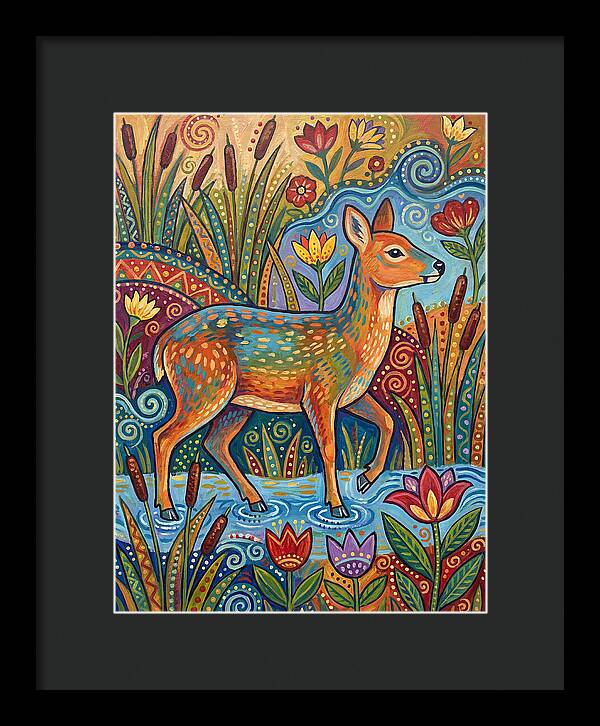 Water Deer Among Blossoms