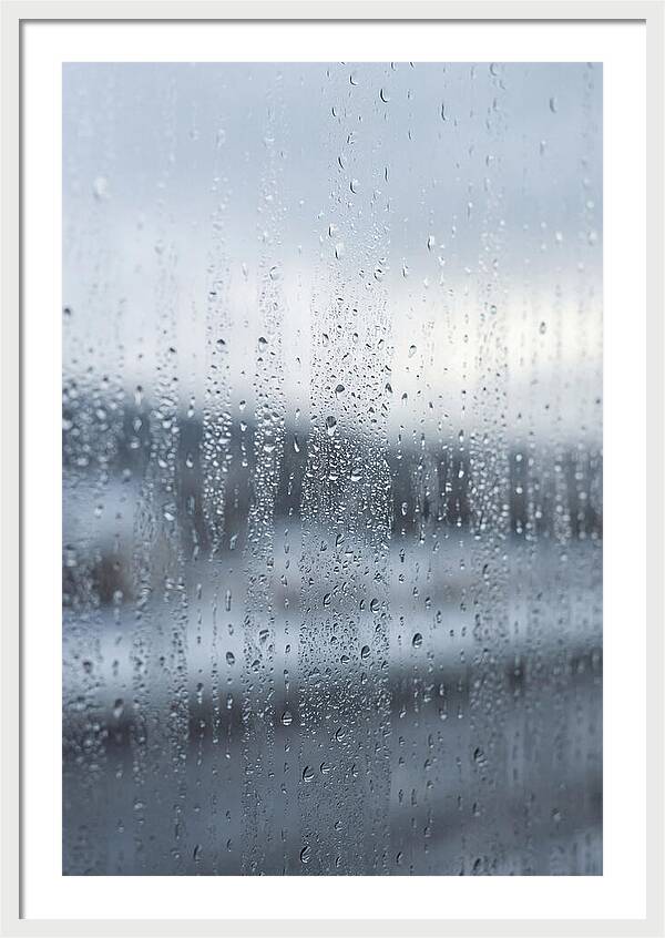 Water Droplets On Glass